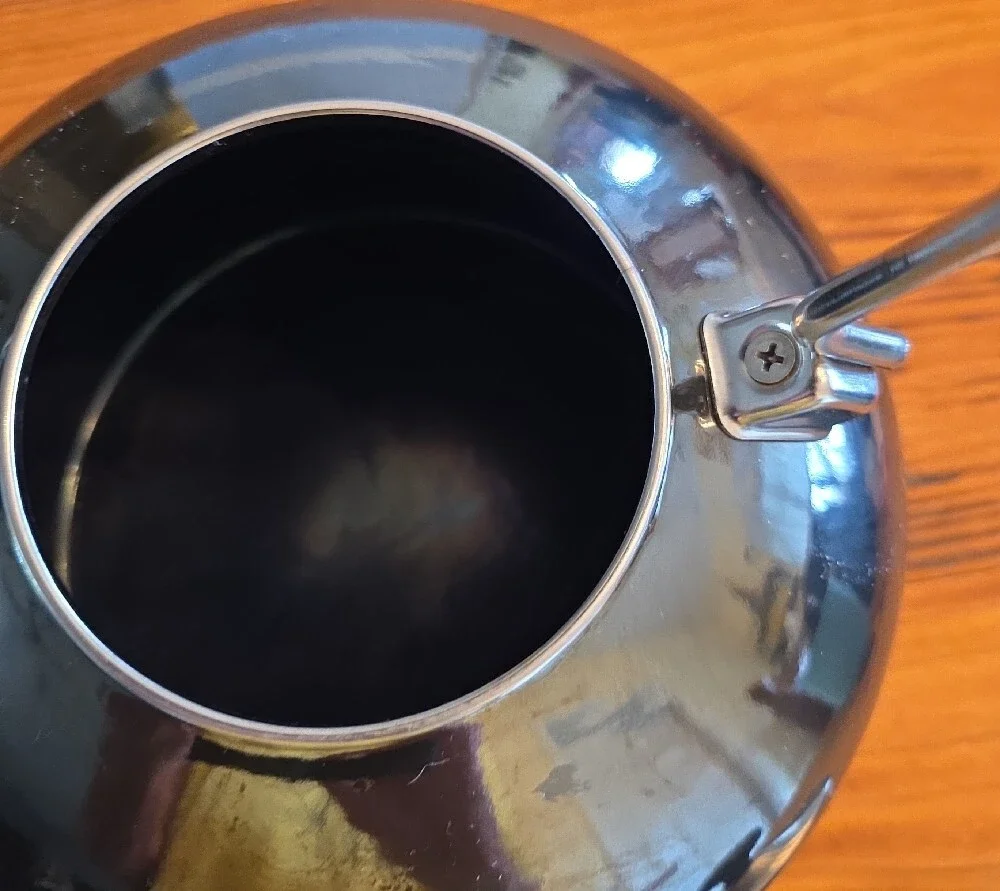Chantal Black and Stainless Steel Whistling Tea Kettle